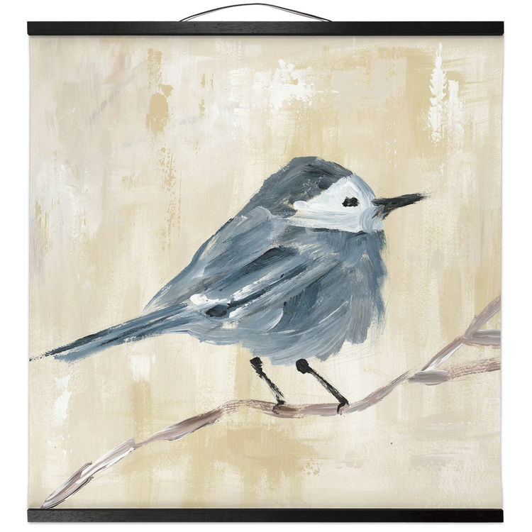"Blue Bird" 20x20 Inch Hanging Canvas Wall Art