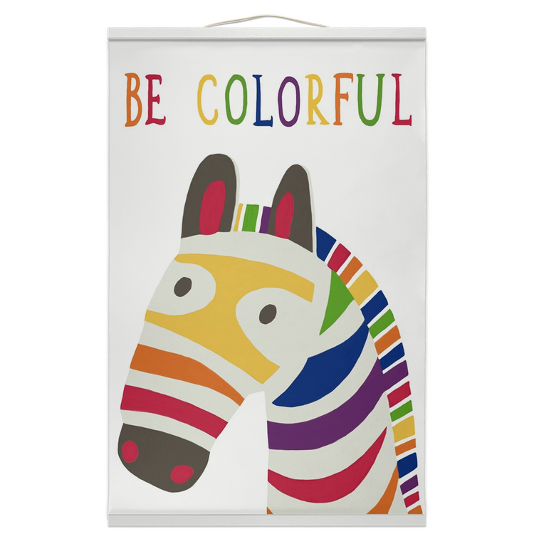 "Be Colorful" 16x24 Hanging Canvas Wall Art