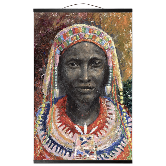 "African Woman" 16x24 Hanging Canvas Wall Art