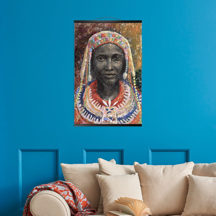 "African Woman" 16x24 Hanging Canvas Wall Art