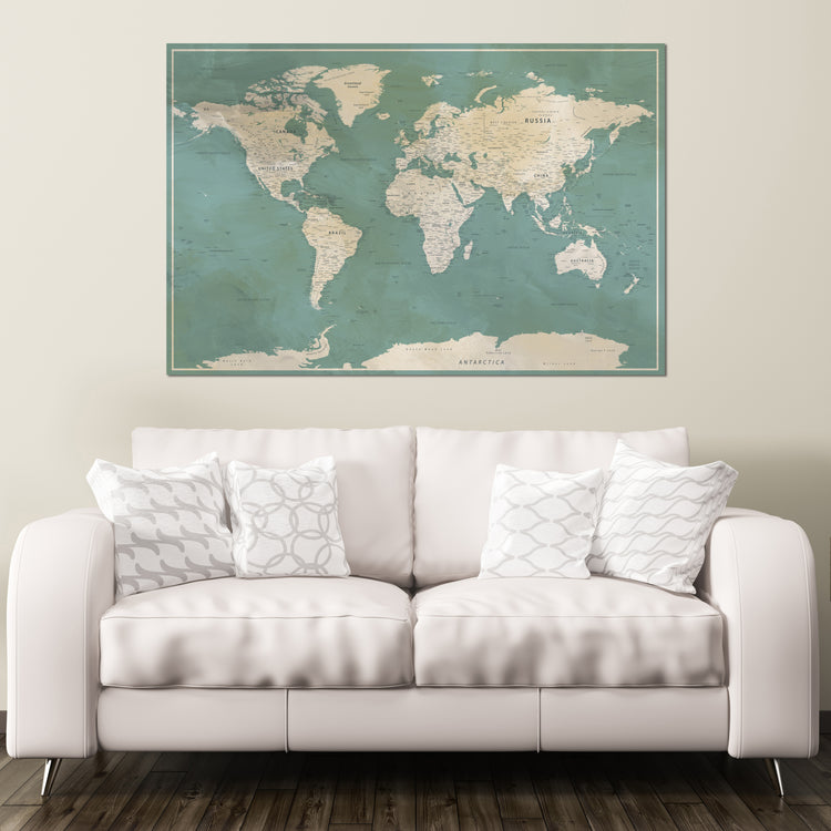 "See The World" 32x48 Inch Print on Canvas Wall Art