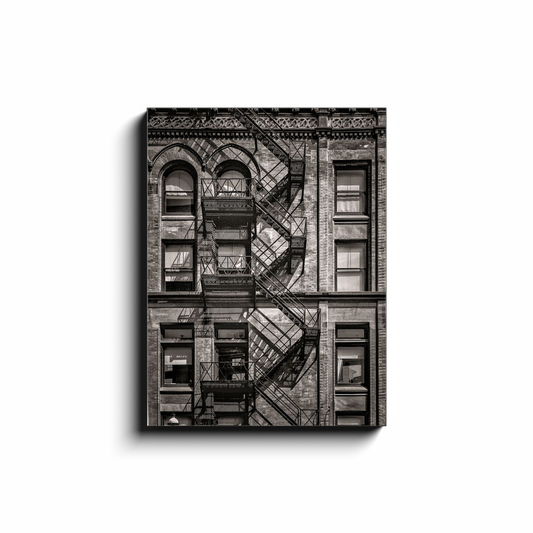 "Apartment Building" 18x24 Inch Print on Canvas Wall Art