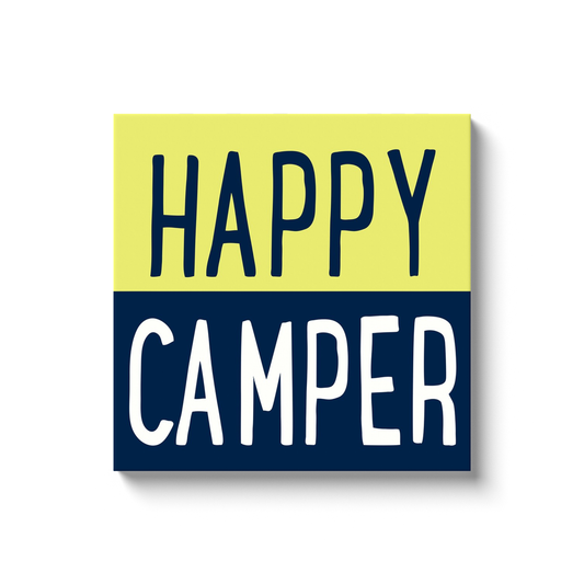 "Happy Camper" 24x24 Inch Print on Canvas Wall Art