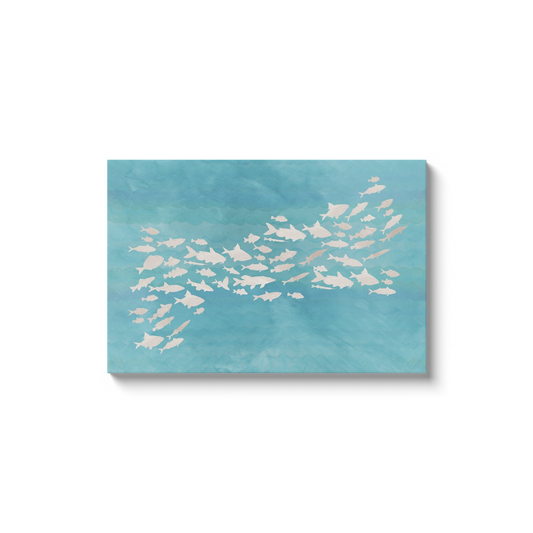 "Plenty of Fish in the Sea" 24x36 Inch Print on Canvas Wall Art