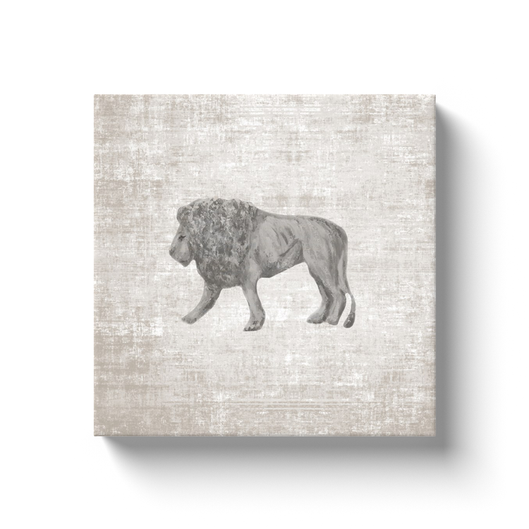 "Lion" 12x12 Inch Print on Canvas Wall Art